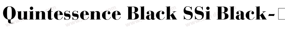 Quintessence Black SSi Black字体转换